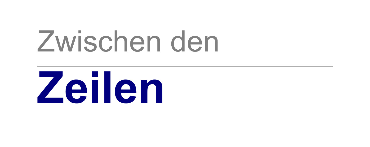 Zwischen den Zeilen